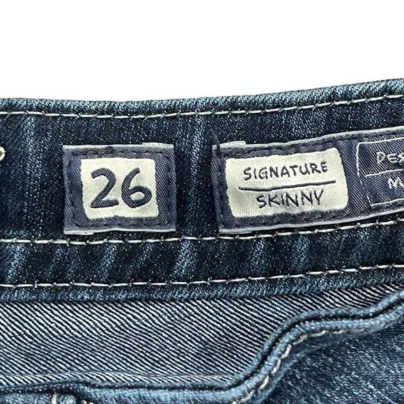Miss Me Women's Denim Jeans Signature Skinny Sequin Beaded Pockets JP70805 Sz 26 - Picture 6 of 11